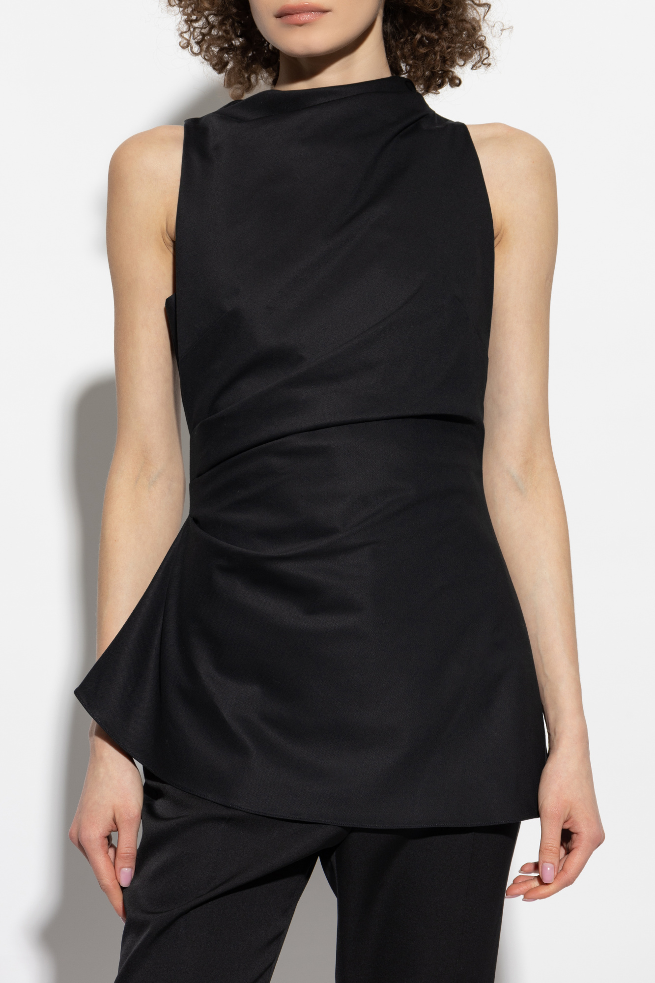 Alexander McQueen ビスチェ風 トップス シャツ フレアヘム 黒